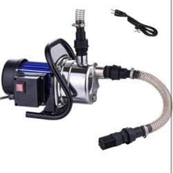 Homdox Sump Pump 1.6HP 1200W Stainless Water Pump for Pool Draining, Water Pressure Booster Pump for