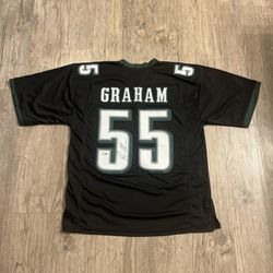 Brandon Graham #55 Autographed Philadelphia Eagles Custom Jersey Beckett Witness