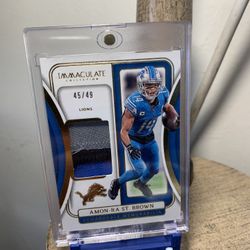 2024 Immaculate Remarkable Memorabilia Amon-Ra St. Brown /49