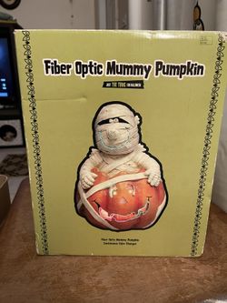 Fiber Optic Mummy Pumpkin