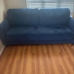 Blue Suede Couch