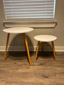IKEA white side tables