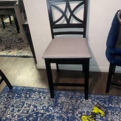 Black and Gray Bar Stools (set of 2)