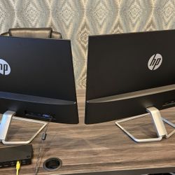 2 Thin HP Monitors $75 Each 28" Diagonal