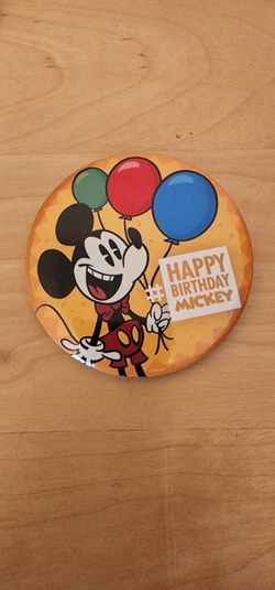 Authentic Happy Birthday Mickey Disneyland Button