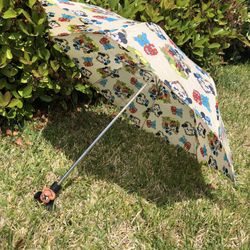 Mickey Minnie Mouse Lovers 29" Diameter Umbrella Cloth Plastic Character Handle