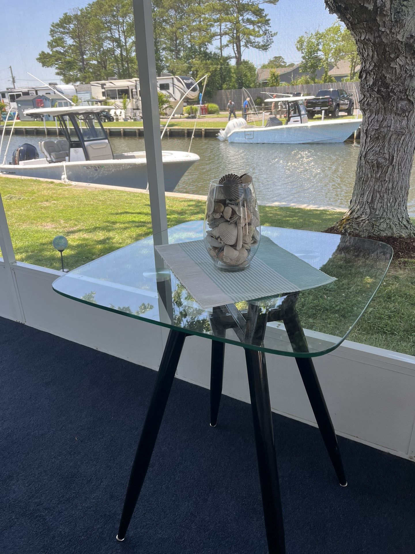 Glass Top Counter Height Table