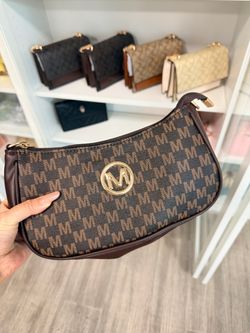 MKF Collection Monogram Shoulder Clutch Bag