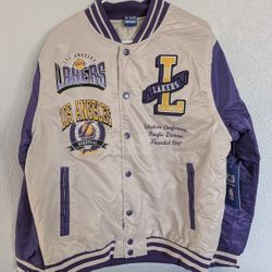 New Los Angeles Lakers Jacket Bomber Varsity NBA Jacket Size Large