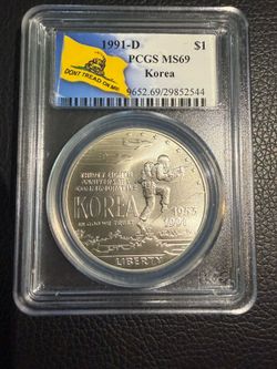 1991 D Korea PCGS MS69 Commemorative Coin