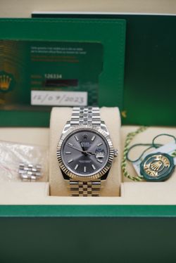 Rolex Datejust 41mm - 126(contact info removed) -Full Set - Rhodium Dial