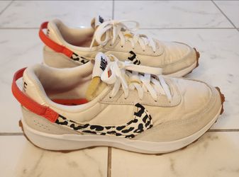 Women's Nike Waffle Debut 'White Leopard' Sneakers Size 8.5