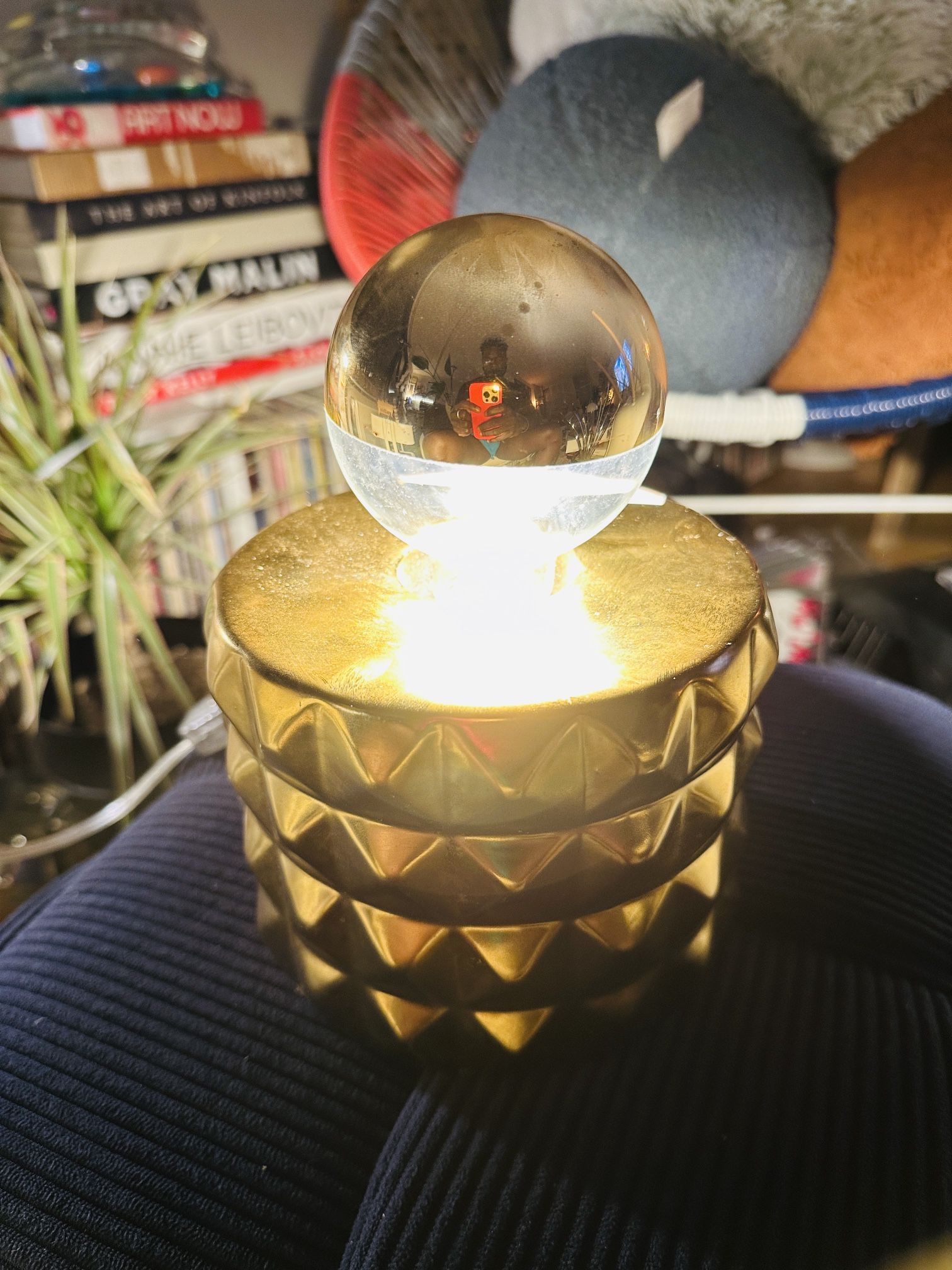 Unique gold lamp
