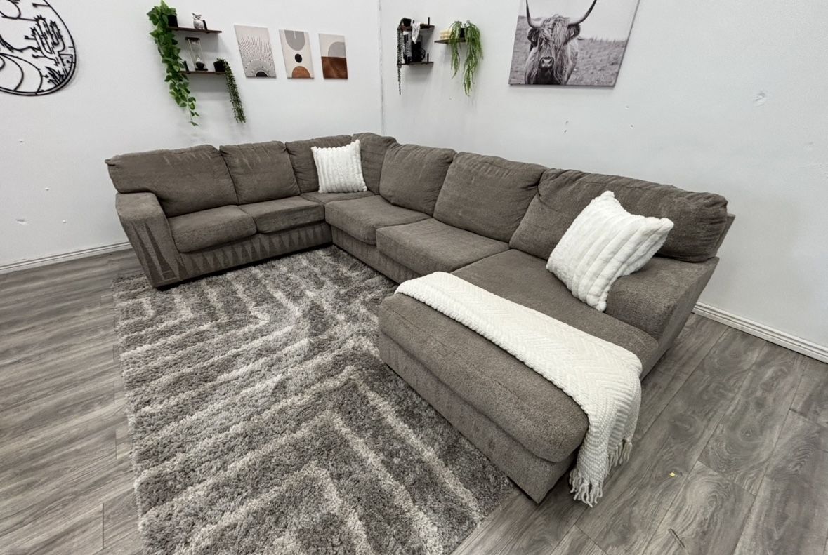 Grey Sectional Couch - Free Delivery