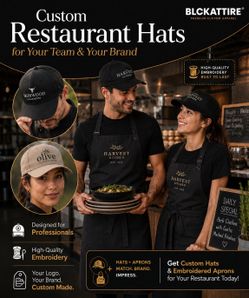 Custom Restaurant Hats & Embroidered Aprons | Blckattire