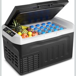 Car Fridge Portable 12 Volt Refrigerator - 22QT(21L) Electric Cooler 12/24V DC&110-240V AC, Fast Cooling Portable Freezer for Camping Travel Outdoor T