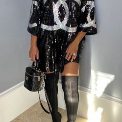 PRETTY  PARTY SEQUIN DRESS