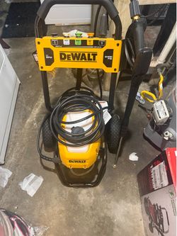 Dewalt 2400psi pressure washer only used once on my house. I bought a gas one instead.