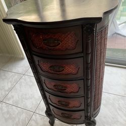 Vintage Antique 5-chest Of Drawers Solid Wood