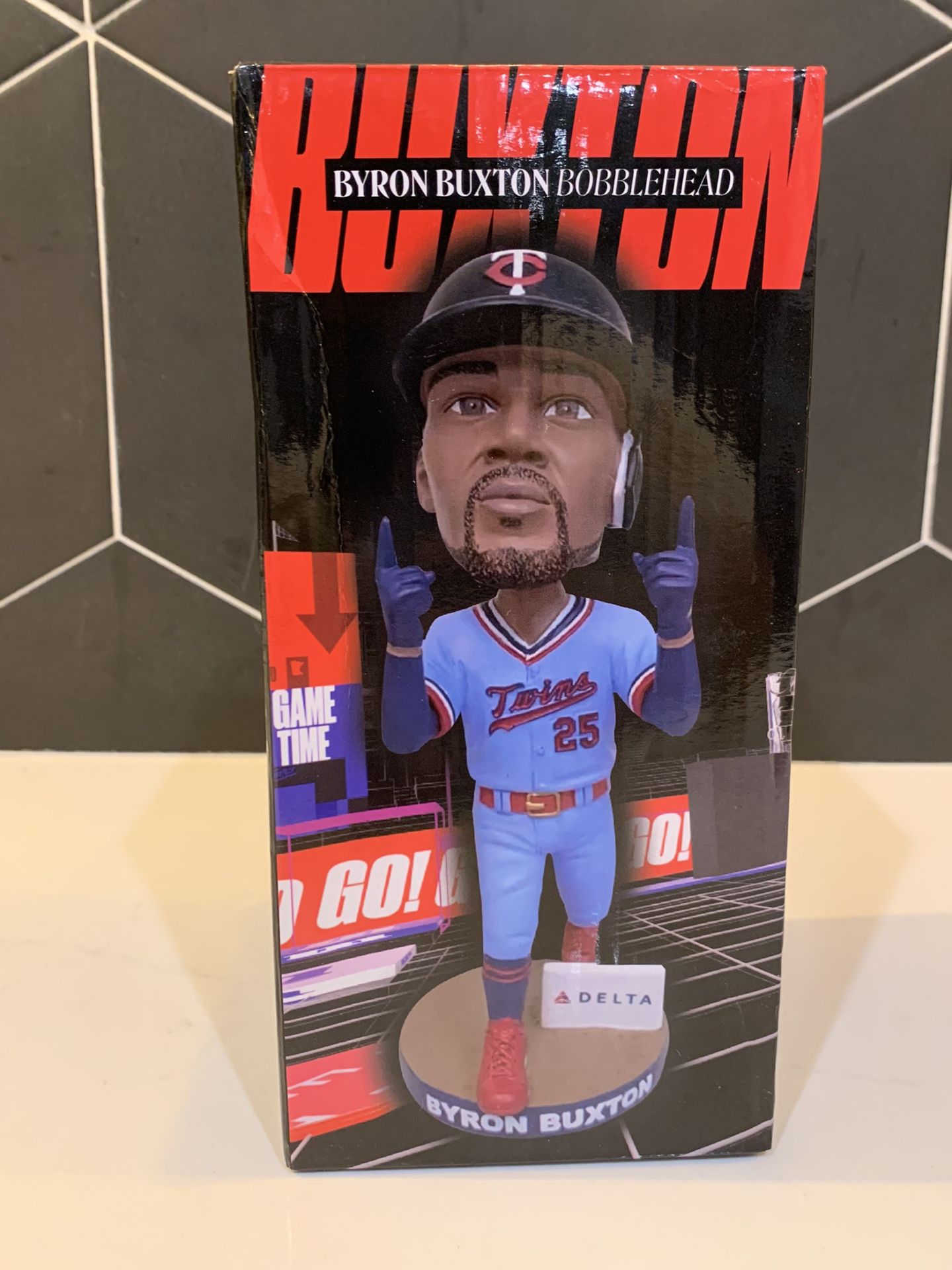 Byron Buxton Bobblehead Minnesota Twins Baseball Bobblehead New in Box NIB Delta