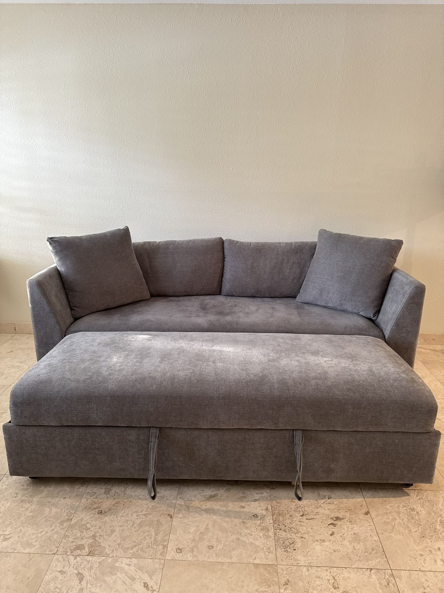 Gray Upholstered Sofa Sleeper Couch