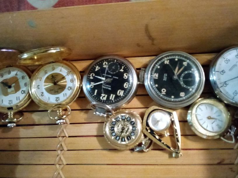 POCKET WATCHES AND WOMAN'S NECKLACE LOCKET WATCHES