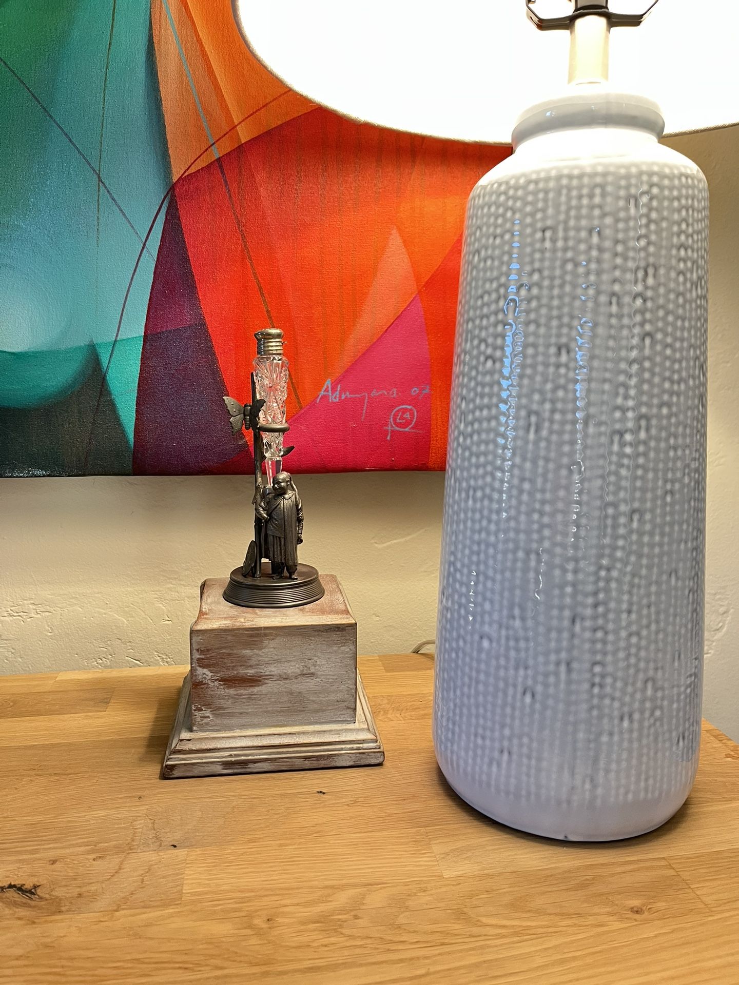 "Tear Catcher" 1886 Victorian Perfume Bottle & Figural Stand