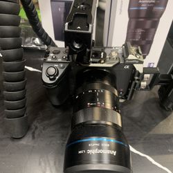 Sony FX30 Cinema Camera w Anamorphic Lens,Handle, Case, Sling, SD , Bundle Kit.