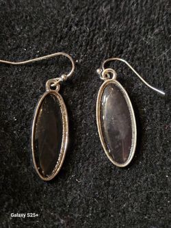 black enamel earrings