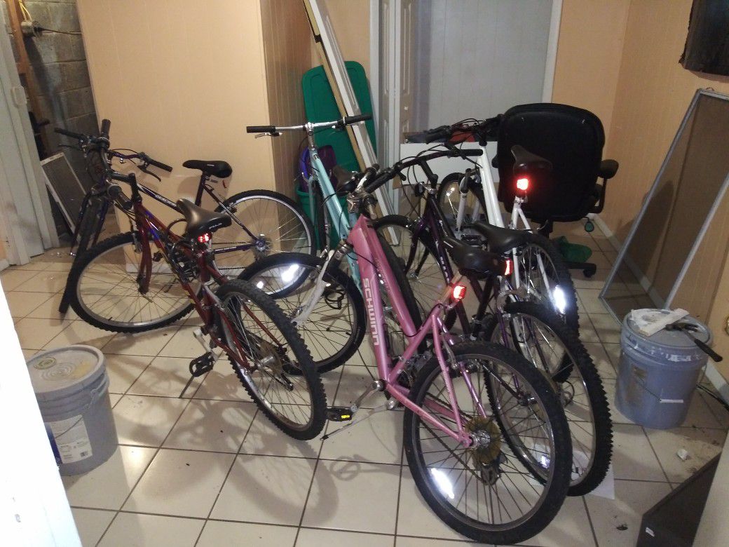 Girls bikes and mens . $30 each. Or take all 4 for $100.