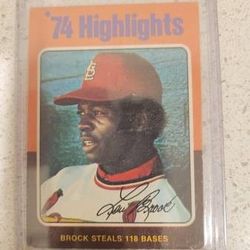 1975 Topps - '74 Highlights #2 Lou Brock