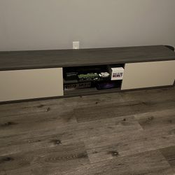 Grey And White TV Media Console