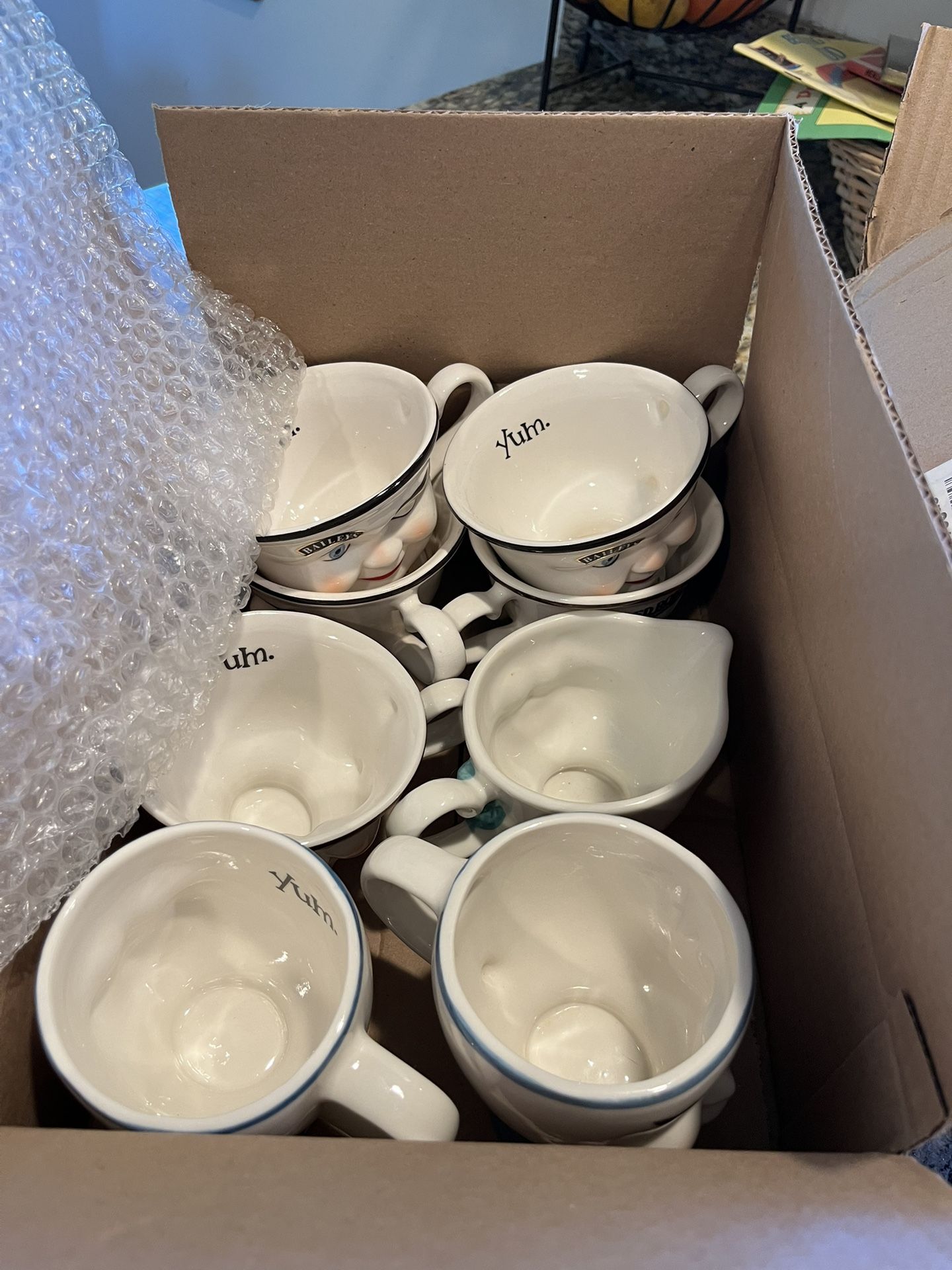 Bailey's Yum Winking Face Coffee Mug Cups