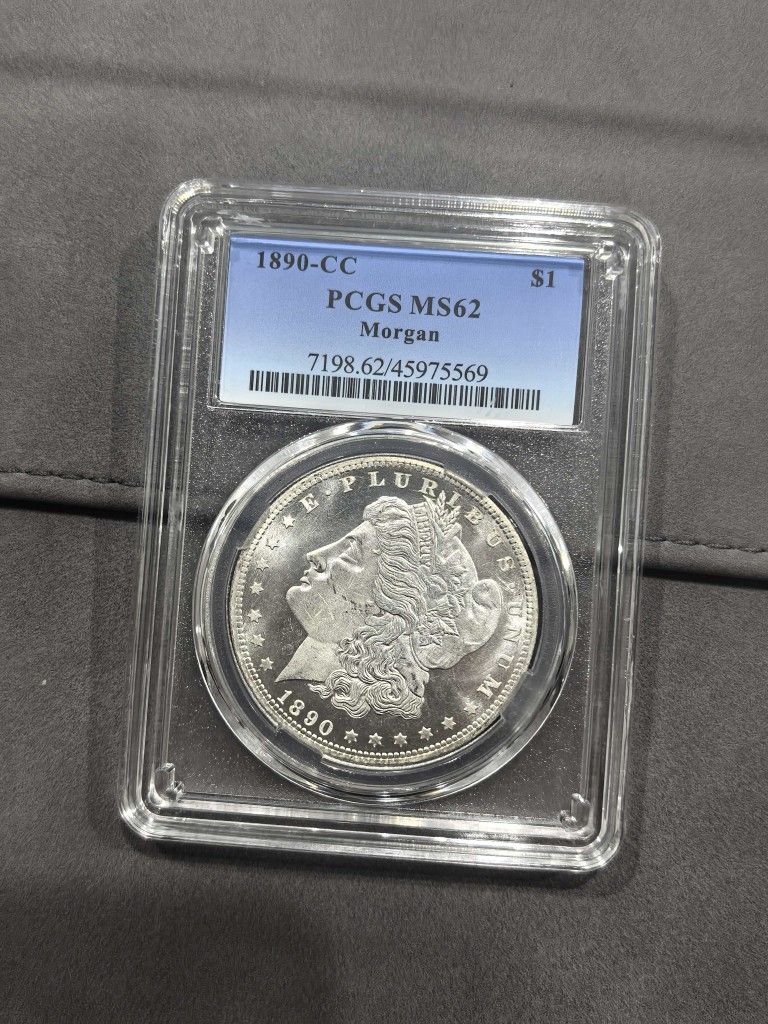 1890-CC Morgan Silver Dollar PCGS MS62