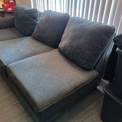 Gray Sectional sofa.