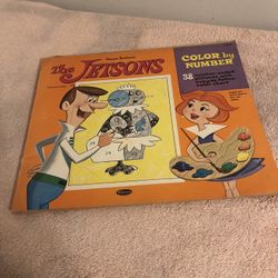 Vintage 1963 Whitman The Jetsons Color By Number 19 Colored On Pages
