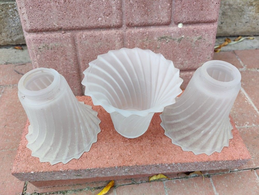 Frosted Glass Shade Set