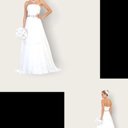 New With Tags Size 14 Wedding Dress $215