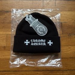 Chrome black beanie