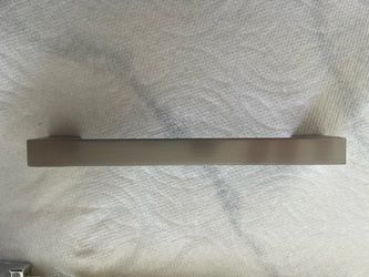 Modern satin nickel square bar cabinet pull