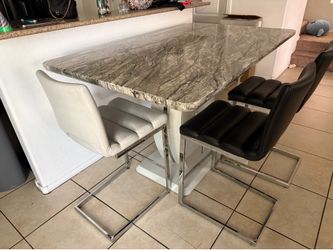 Marble Modern Table 4pcs