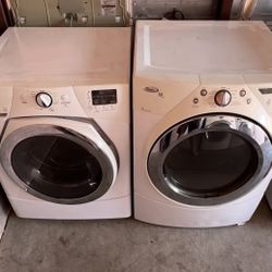 White Whirlpool Washer And Electric Dryer
