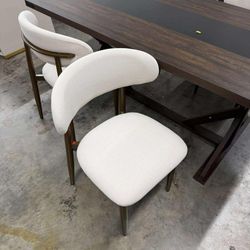 Dining table Set of 5  Metal Kitchen Chairs with Modern Fabric Upholstered for Dining Room