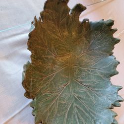 Vintage Big Pottery Leaf