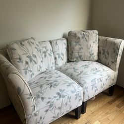 Cream Love Seat Or Two Chairs 