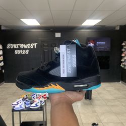 Jordan 5 Black Aqua Size 10.5 Available In Store!