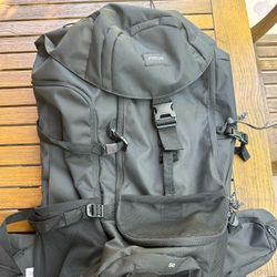 NEW Forclaz 50L Trekking Backpack – Black Hiking Rucksack with Padded Straps & Multiple Pockets