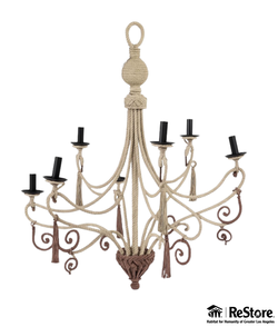 Artisan Rope Wrapped Grand Chandelier 46”
