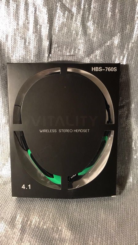 Wireless Bluetooth Headset (Black/Green)