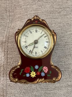Vintage Thorens Music Box Clock – “Moulin Rouge” Swiss Made